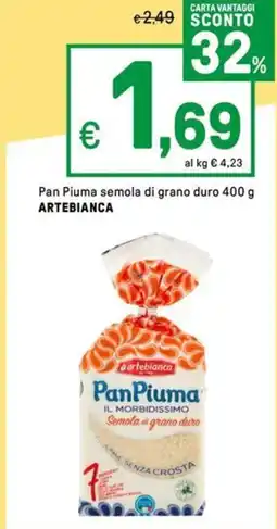 Iper La Grande Pan Piuma semola di grano duro ARTEBIANCA offerta