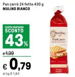 Iper La Grande Pan carré 24 fette MULINO BIANCO offerta