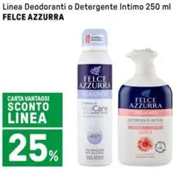 Iper La Grande Linea Deodoranti o Detergente Intimo FELCE AZZURRA offerta