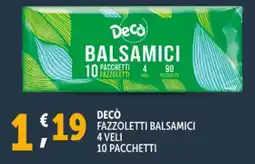 Deco Supermercati Decò fazzoletti balsamici offerta