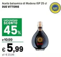 Iper La Grande Aceto balsamico di Modena IGP DUE VITTORIE offerta