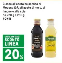 Iper La Grande Glassa all'aceto balsamico di Modena IGP, all'aceto di mele, al limone o alla soia PONTI offerta