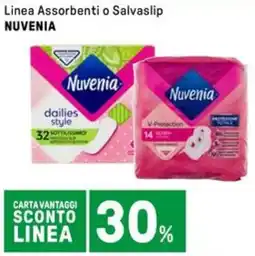 Iper La Grande Linea Assorbenti o Salvaslip NUVENIA offerta