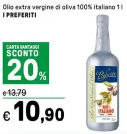 Iper La Grande Olio extra vergine di oliva 100% italiano PREFERITI offerta