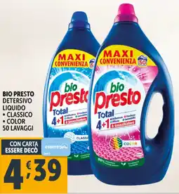 Deco Supermercati Bio presto detersivo liquido, classico, color offerta