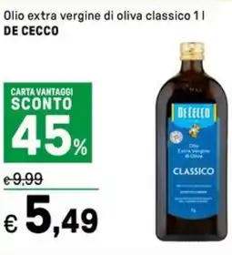 Iper La Grande Olio extra vergine di oliva classico DE CECCO offerta