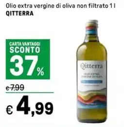 Iper La Grande Olio extra vergine di oliva non filtrato QITTERRA offerta
