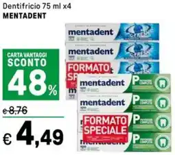 Iper La Grande Dentifricio MENTADENT offerta
