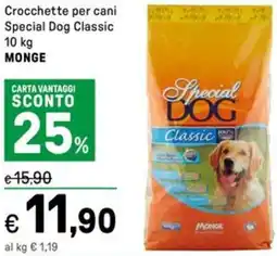 Iper La Grande Crocchette per cani Special Dog Classic MONGE offerta