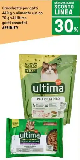 Iper La Grande Crocchette per gatti o alimento umido AFFINITY offerta