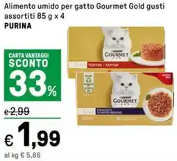 Iper La Grande Alimento umido per gatto Gourmet Gold PURINA offerta