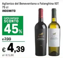 Iper La Grande Aglianico del Beneventano o Falanghina IGT INDOMITO offerta