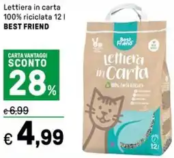 Iper La Grande Lettiera in carta 100% riciclata BEST FRIEND offerta