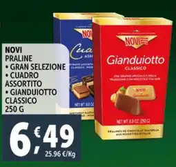 Deco Supermercati Novi praline, gran selezione, cuadro, gianduiotto classico offerta