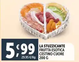 Deco Supermercati La stuzzicante frutta esotica cestino cuore offerta