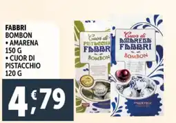 Deco Supermercati Fabbri bombon, amarena, cuor di pistacchio offerta