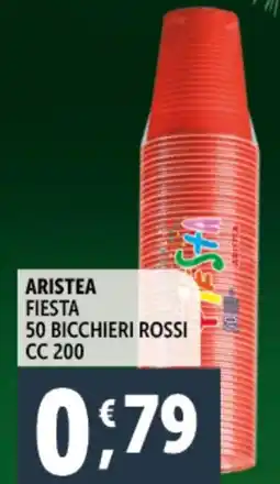 Deco Supermercati Aristea fiesta 50 bicchieri rossi cc 200 offerta