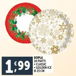 Deco Supermercati Dopla 10 piatti classic, golden ice offerta