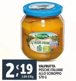 Deco Supermercati Valfrutta pesche italiane allo sciroppo offerta