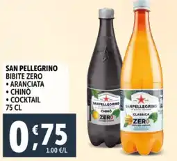 Deco Supermercati San pellegrino bibite zero, aranciata, chinò, cocktail offerta