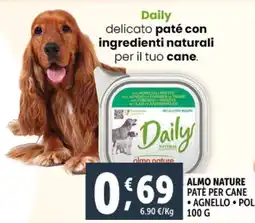 Deco Supermercati Almo nature patè per cane, agnello, pollo offerta