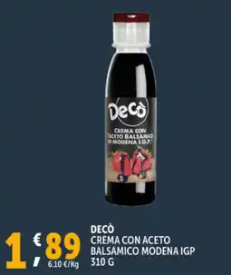 Deco Supermercati Decò crema con aceto balsamico modena igp offerta