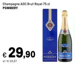 Iper La Grande Champagne AOC Brut Royal POMMERY offerta