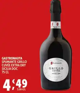 Deco Supermercati Gastronauta spumante grillo cuvée extra dry sicilia doc offerta