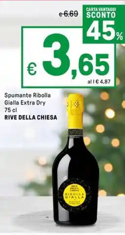 Iper La Grande Spumante Ribolla Gialla Extra Dry RIVE DELLA CHIESA offerta