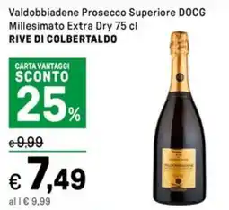 Iper La Grande Valdobbiadene Prosecco Superiore DOCG Millesimato Extra Dry RIVE DI COLBERTALDO offerta