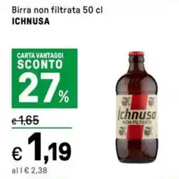 Iper La Grande Birra non filtrata ICHNUSA offerta
