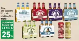 Iper La Grande Birra stili o lattina MORETTI offerta