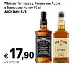 Iper La Grande Whiskey Tennessee, Tennessee Apple o Tennessee Honey JACK DANIEL'S offerta