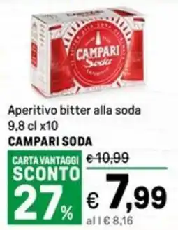 Iper La Grande Aperitivo bitter alla soda CAMPARI SODA offerta