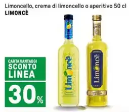 Iper La Grande Limoncello, crema di limoncello o aperitivo LIMONCÈ offerta