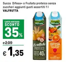 Iper La Grande Succo Difesa+ o Frullato proteico senza zuccheri aggiunti VALFRUTTA offerta