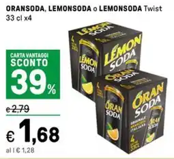 Iper La Grande ORANSODA, LEMONSODA o LEMONSODA Twist offerta