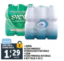 Deco Supermercati Sveva acqua minerale effervescente naturale offerta