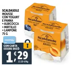 Deco Supermercati Scaldasole mousse con yogurt e panna offerta