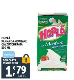 Deco Supermercati Hoplà panna da montare già zuccherata offerta