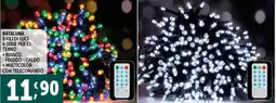 Deco Supermercati Nataluna 8 fili di luci a serie per esterno offerta