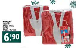 Deco Supermercati Nataluna vestito babbo natale uomo offerta