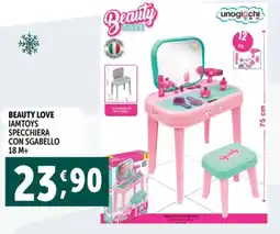 Deco Supermercati Beauty love iamtoys specchiera con sgabello offerta
