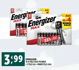 Deco Supermercati Energizer 4+4 pile max power offerta