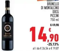 Conad Brunello di montalcino docg PICCINI offerta