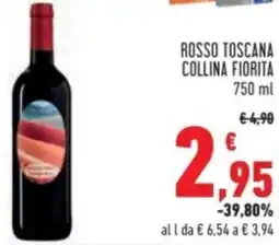 Conad Rosso toscana collina fiorita offerta