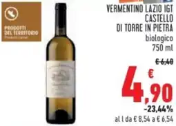 Conad Vermentino lazio igt castello di torre in pietra offerta