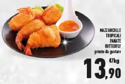 Conad Mazzancolle tropicali panate butterfly offerta