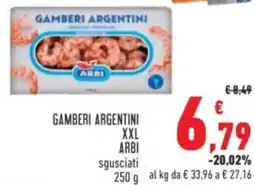 Conad Gamberi argentini xxl ARBI sgusciati offerta