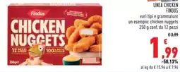 Conad Linea chicken FINDUS un esempio: chicken nuggets offerta